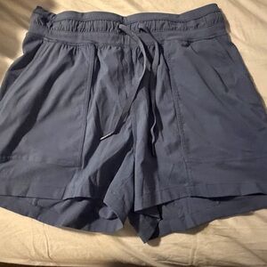lululemon athletica Navy Blue High-Waist Drawstring Shorts